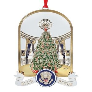 The White House Historical Association Christmas Ornament "1993 The Blue Room"